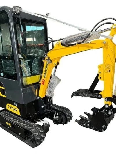 AGT QH13R 1‑Ton Gasoline Mini Excavator with Enclosed Cab
