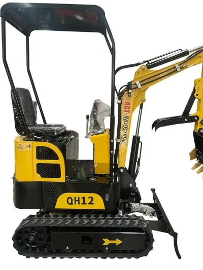 AGT QH12 1-Ton Mini Excavator – 13.5 HP Briggs & Stratton Engine by Bidadoo