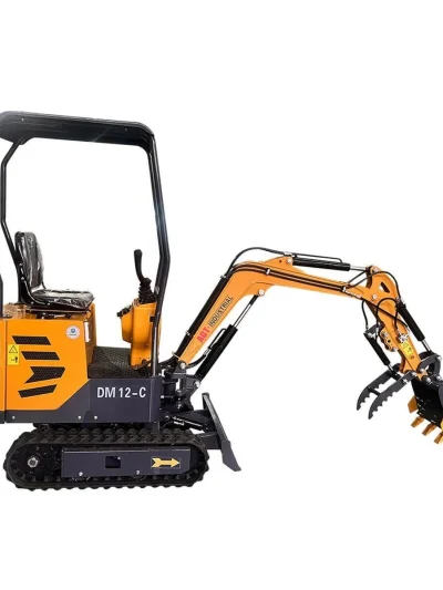 AGT DM12-C 1-Ton Mini Compact Excavator – 13.5 HP Briggs & Stratton Engine by Bidadoo