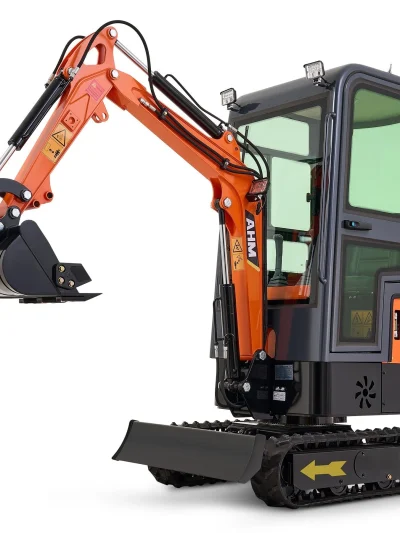 AX-12C | 13.5 HP B&S Engine Mini Excavator with Enclosed Cab