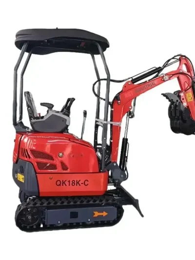 QK18K-C Mini Excavator with Kubota Engine – Swing Boom & Hydraulic Thumb by Bidadoo