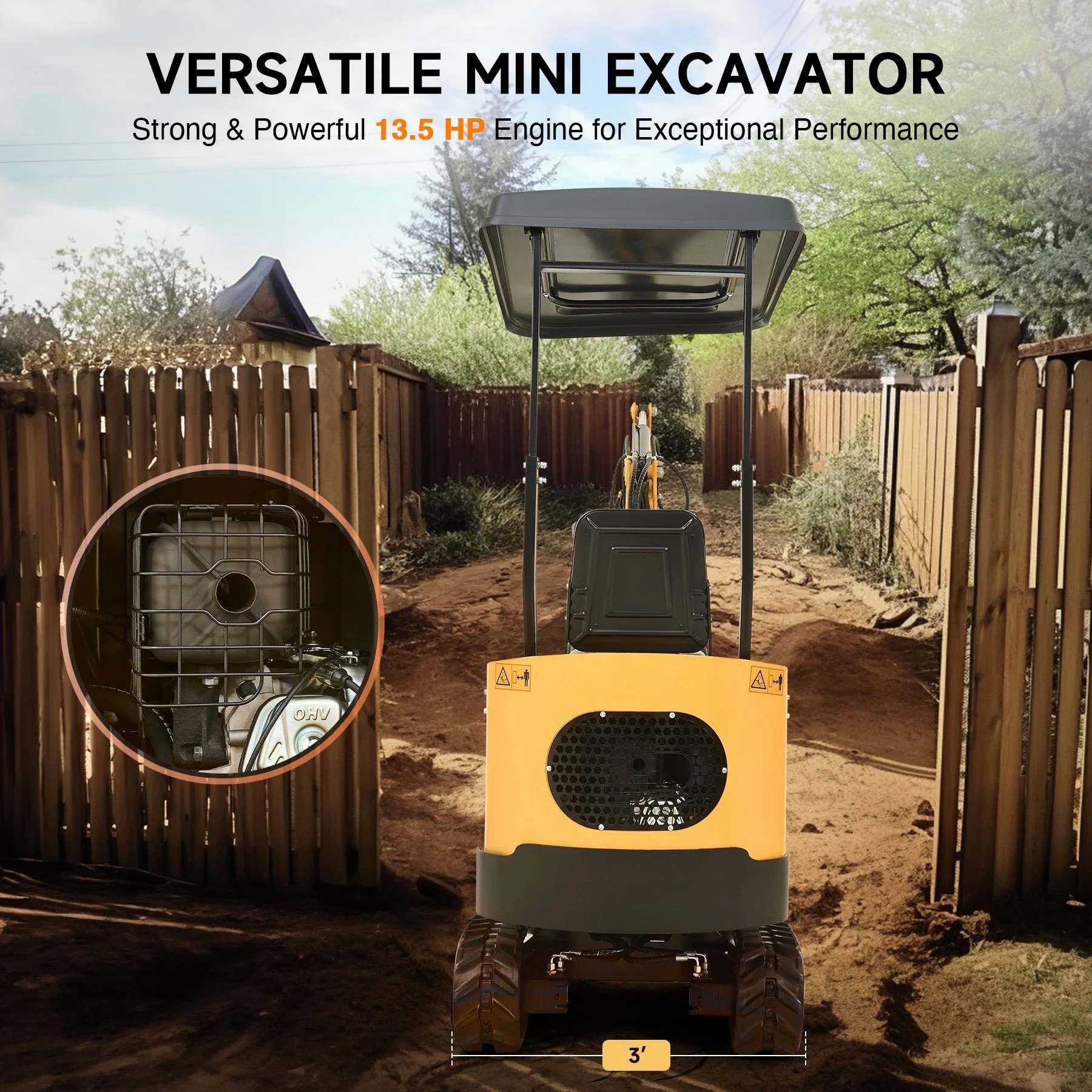 NW-12 | 13.5HP Mini Excavator B&S Engine with 6 Attachments - Image 5