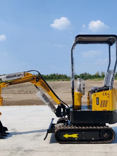 TYPHON TERROR X STORM Mini Excavator – 1 Ton Trench Digger with Canopy, Hydraulic Thumb Clip, Bucket USA