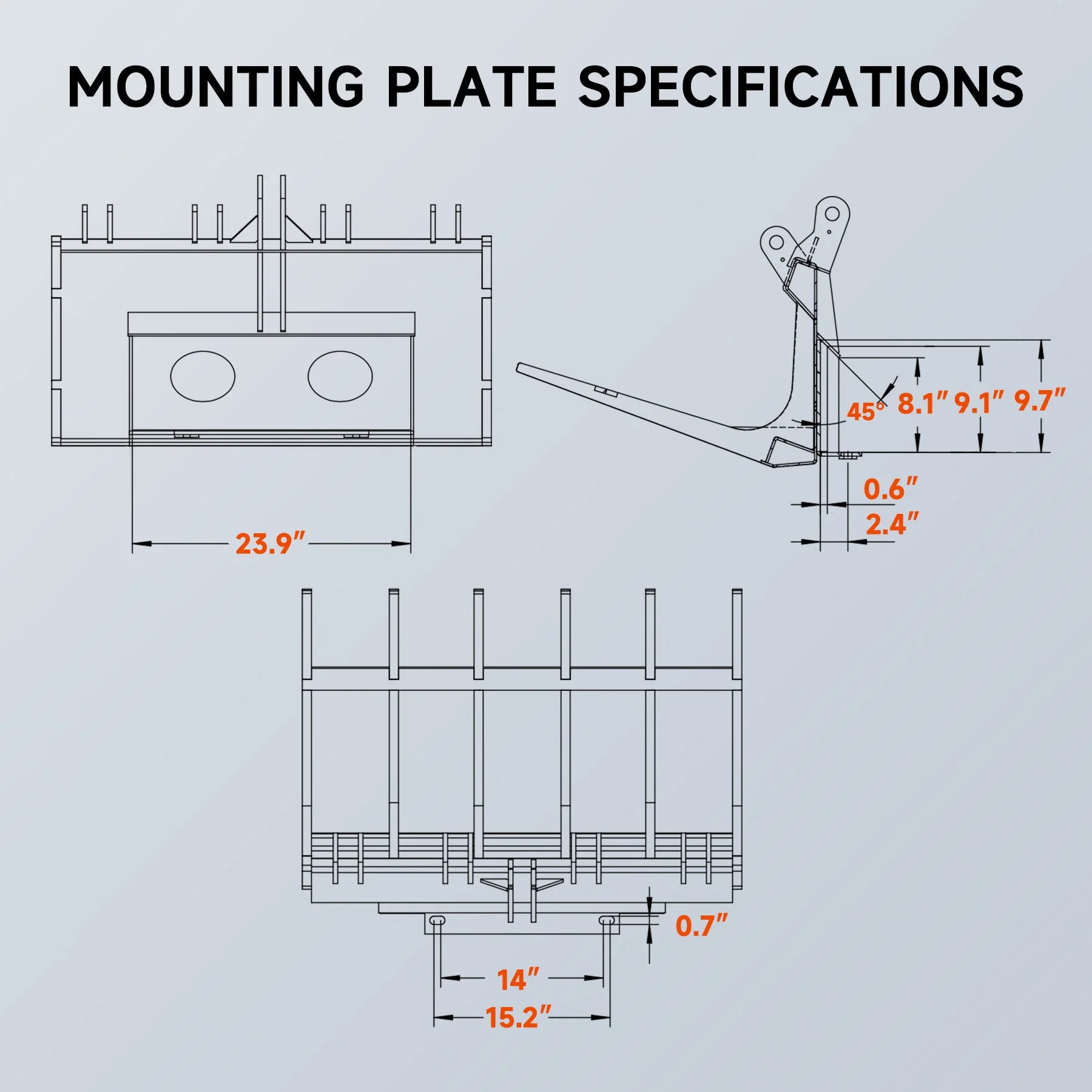 38″ Hydraulic Root Grapple Attachment For Mini Skid Steer Loader - Image 5