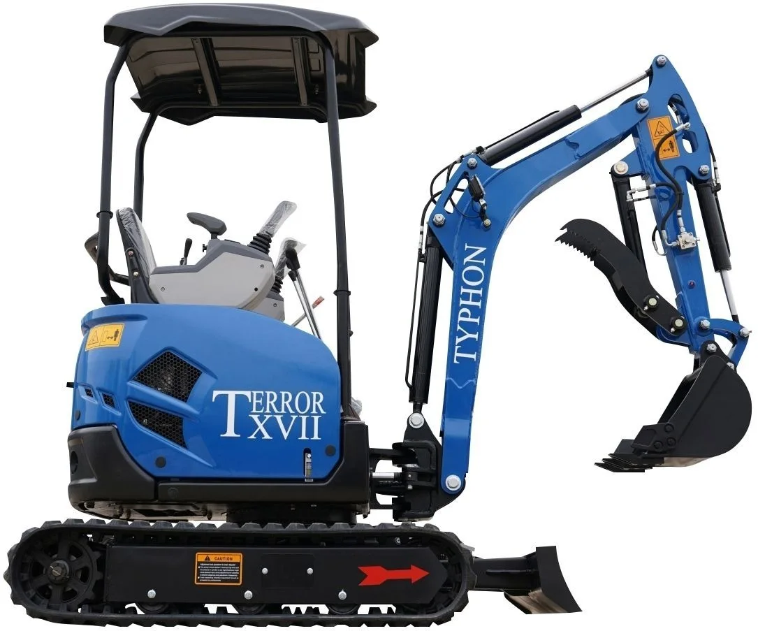 2025 3,800 lb TYPHON TERROR XVII Mini Excavator Rubber Track with Kubota D902 Diesel Engine USA - Image 3